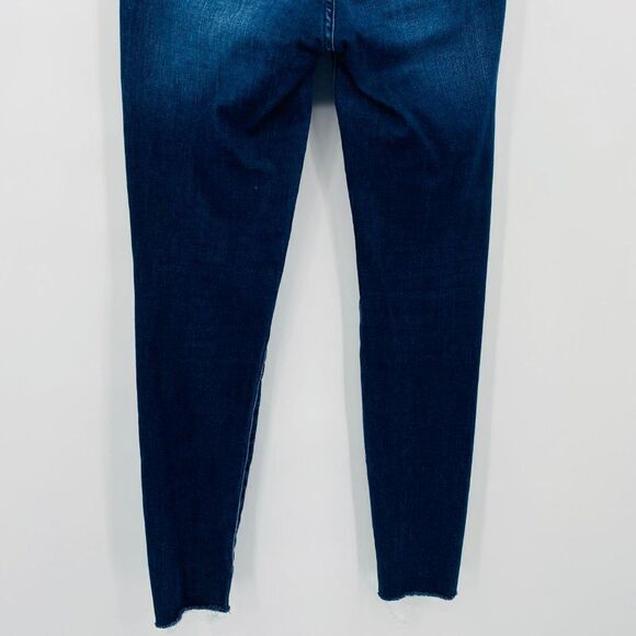 Kut from the Kloth Size 00 Dark Wash Raw Hem Donna High Rise Ankle Skinny Jeans - Picture 8 of 9